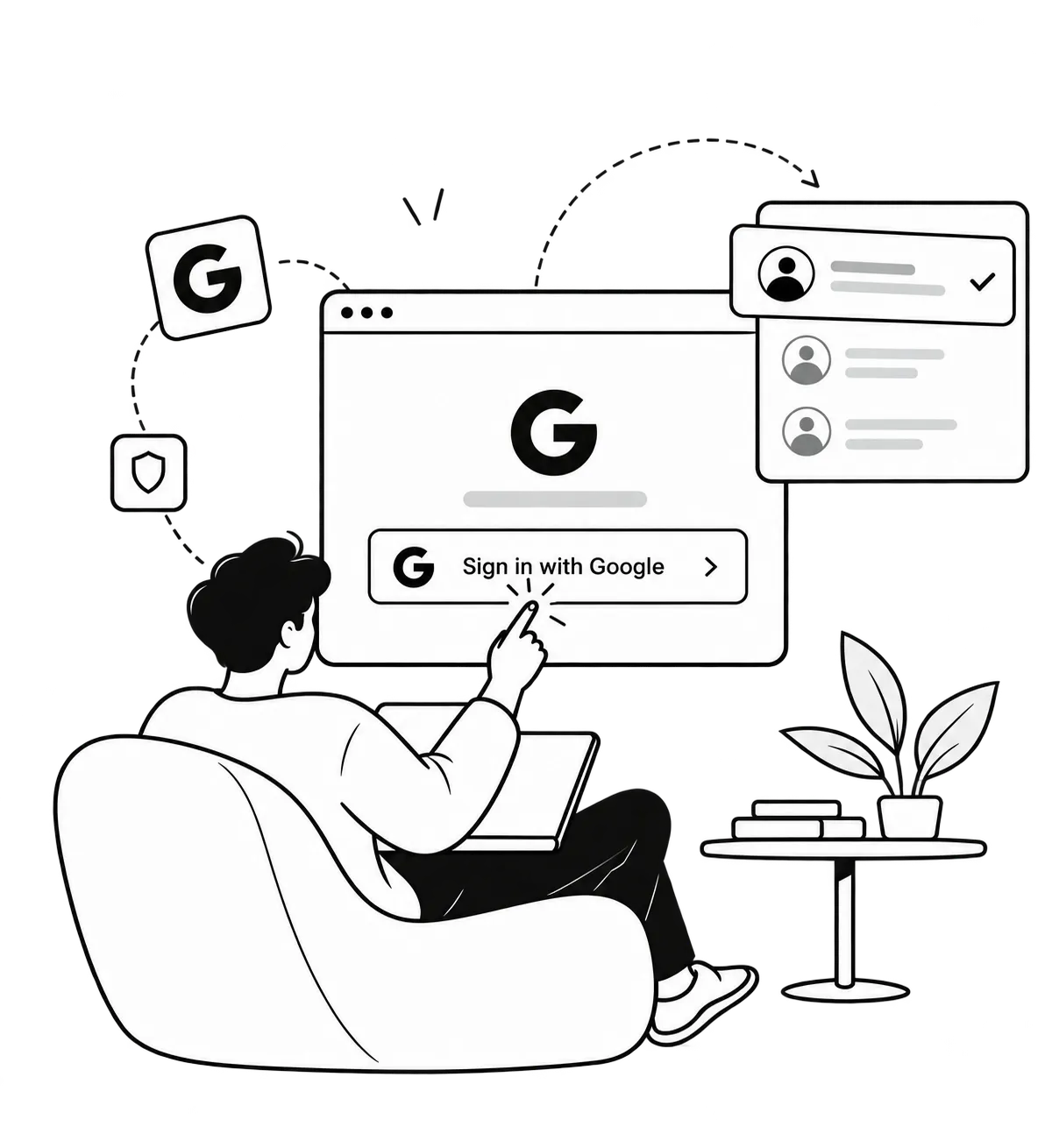 Sign in with Google illustration