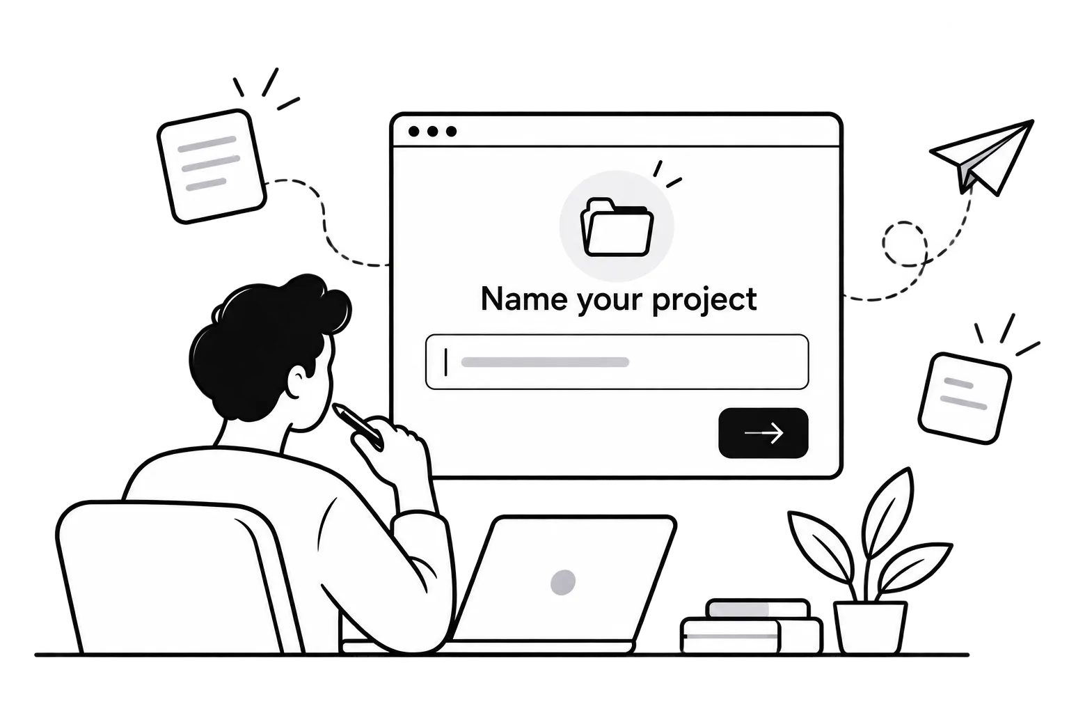 Name your project workspace illustration