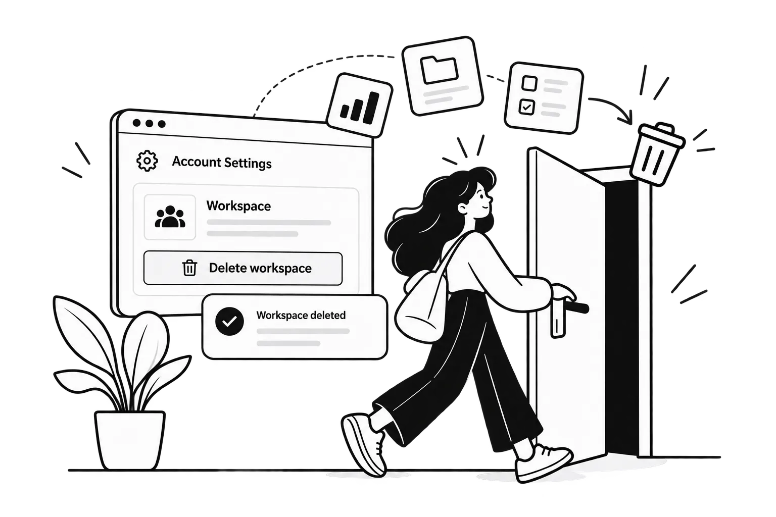 Delete workspace illustration